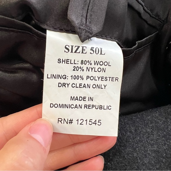 Michael Kors Woolblend Winter Charcoal Peacoat Sz 50L - Picture 9 of 9